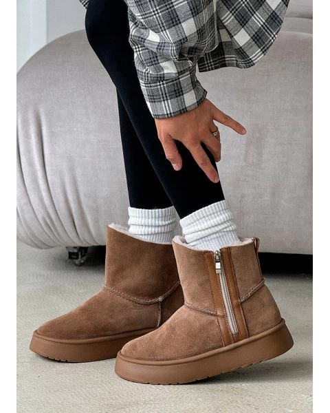 Уггі жіночі натуральна замша мокко 8245-28