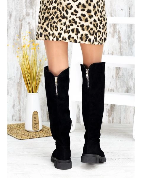 Ботфорти натуральна замша 7590-28